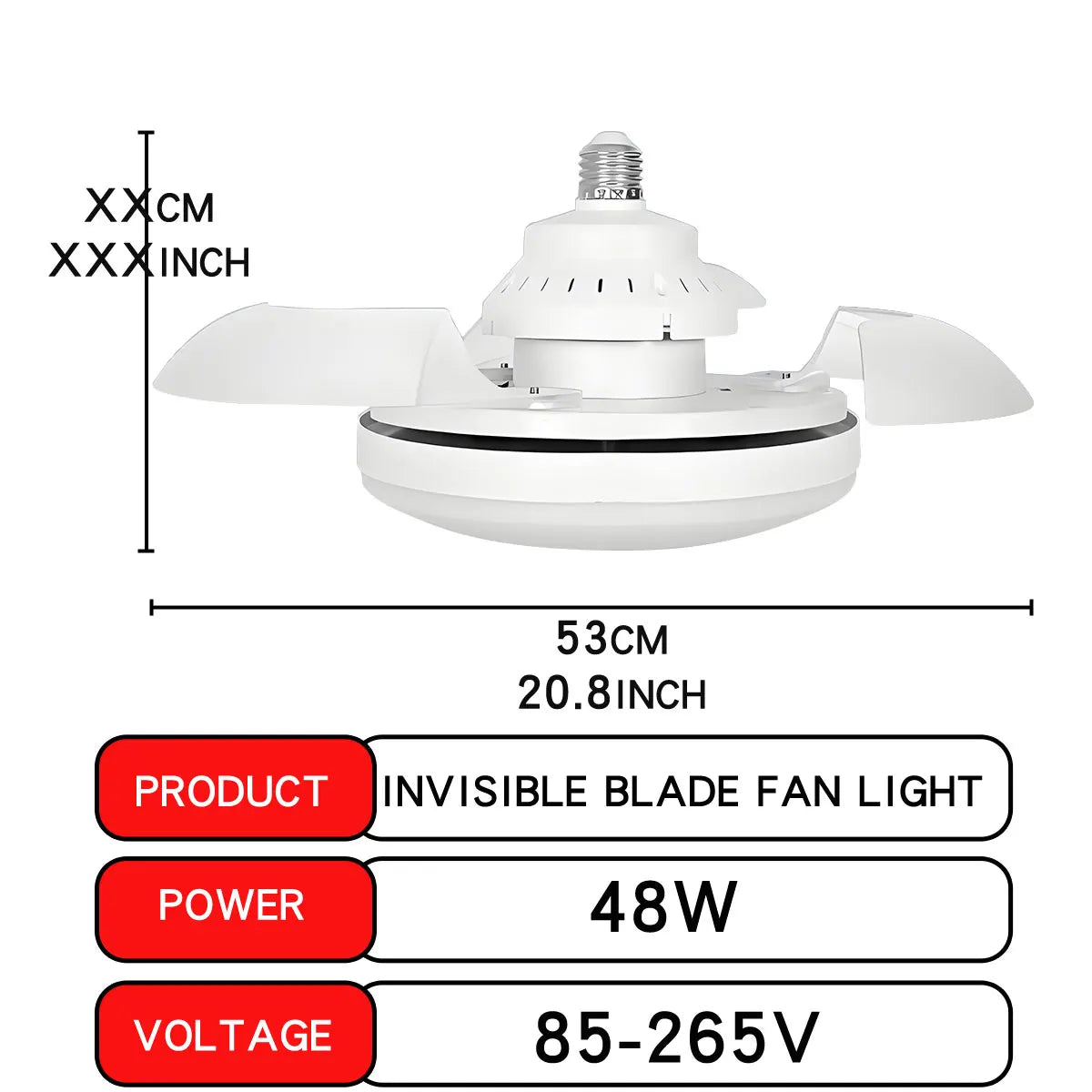 Smart 2-in-1 Screw-In Fan Light
